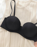 Plus-Size Cotton Half-Cup Push-Up Bra