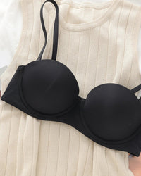 Plus-Size Cotton Half-Cup Push-Up Bra