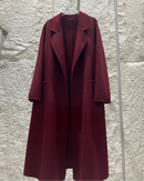 Belted Wool-Blend Wrap Coat