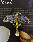 Vintage Butterfly-Fairy Tassel Brooch