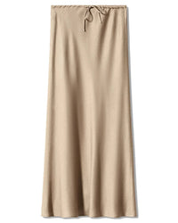 Satin A-Line Maxi Skirt