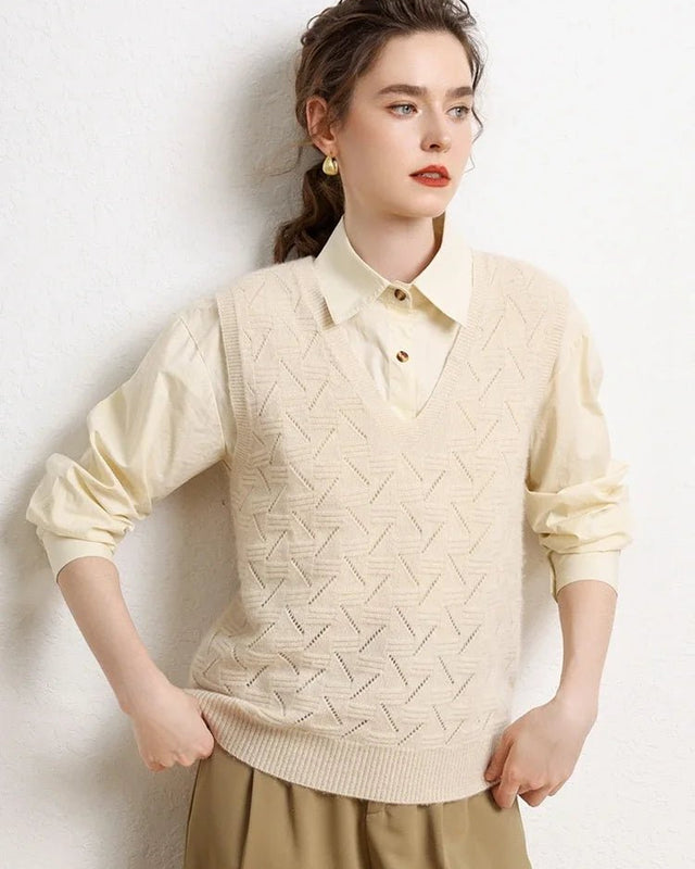 Cashmere V-Neck Sweater Vest