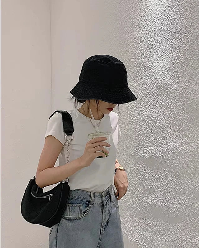 Woven Bucket Hat Unisex Sun Protection