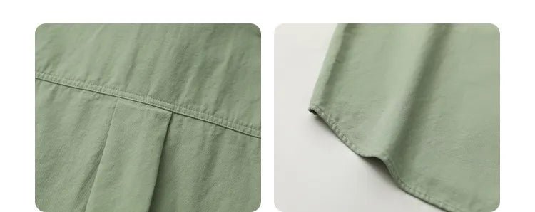 Oversized Long-sleeved Cotton Shirt