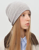 Rolled-Edge Wool Slouch Beanie