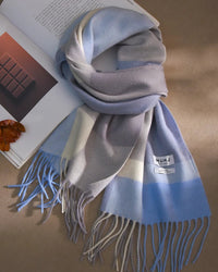 Plaid Wool Fringe Scarf