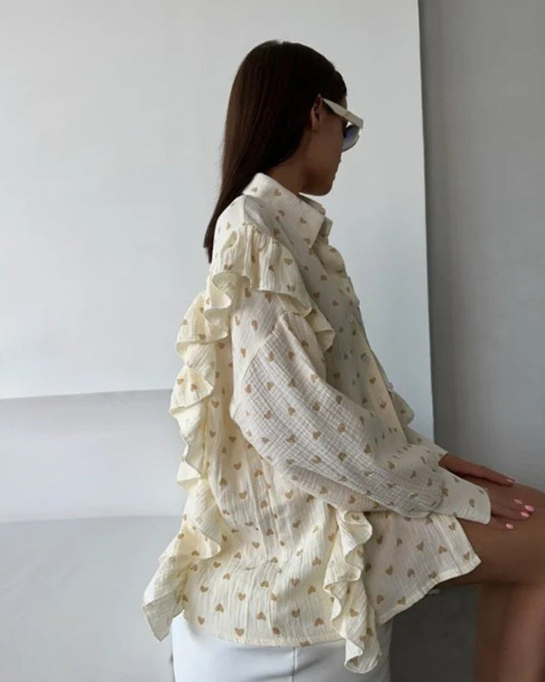 Cotton long sleeves Shirt & Shorts Set