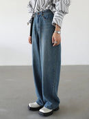High Waist Wide Leg Denim Pants