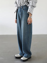 High Waist Wide Leg Denim Pants