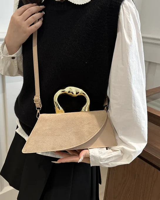 Minimalist PU Leather Square Shoulder Bag