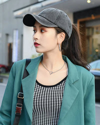 Washed Ponytail Baseball Cap