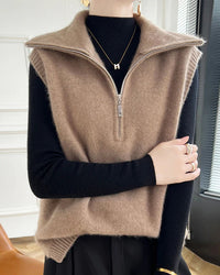 Half-Zip Merino Wool Vest