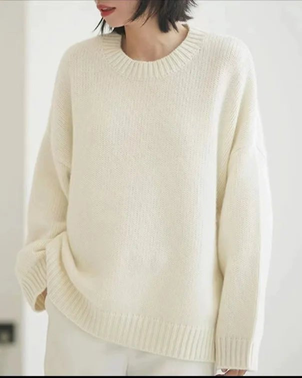 Round Neck Loose Cashmere Sweater