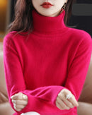 Plush Mink Cashmere Turtleneck Sweater
