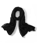Wool Cashmere Tassel Wrap Scarf