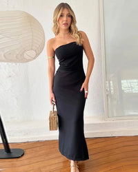 Ruffled Off-The-Shoulder And Backless Dress