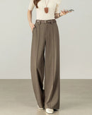 High-Waisted Comfortable Straight-Leg Pants