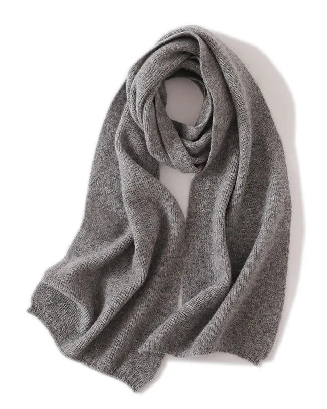 Textured Knitted Wool Scarf Shawl