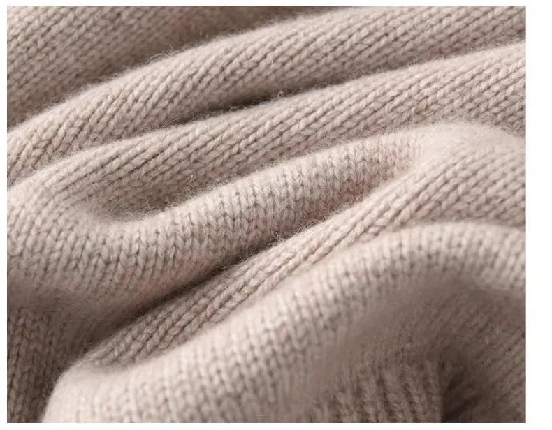 Pure Cashmere Turtleneck Pullover Sweater