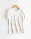Women's Solid-Color Crew-Neck T-Shirt