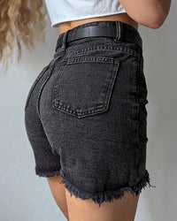 High-Waist Loose Denim Shorts