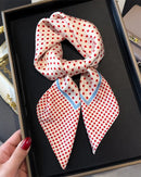 Floral Print Satin Square Scarf
