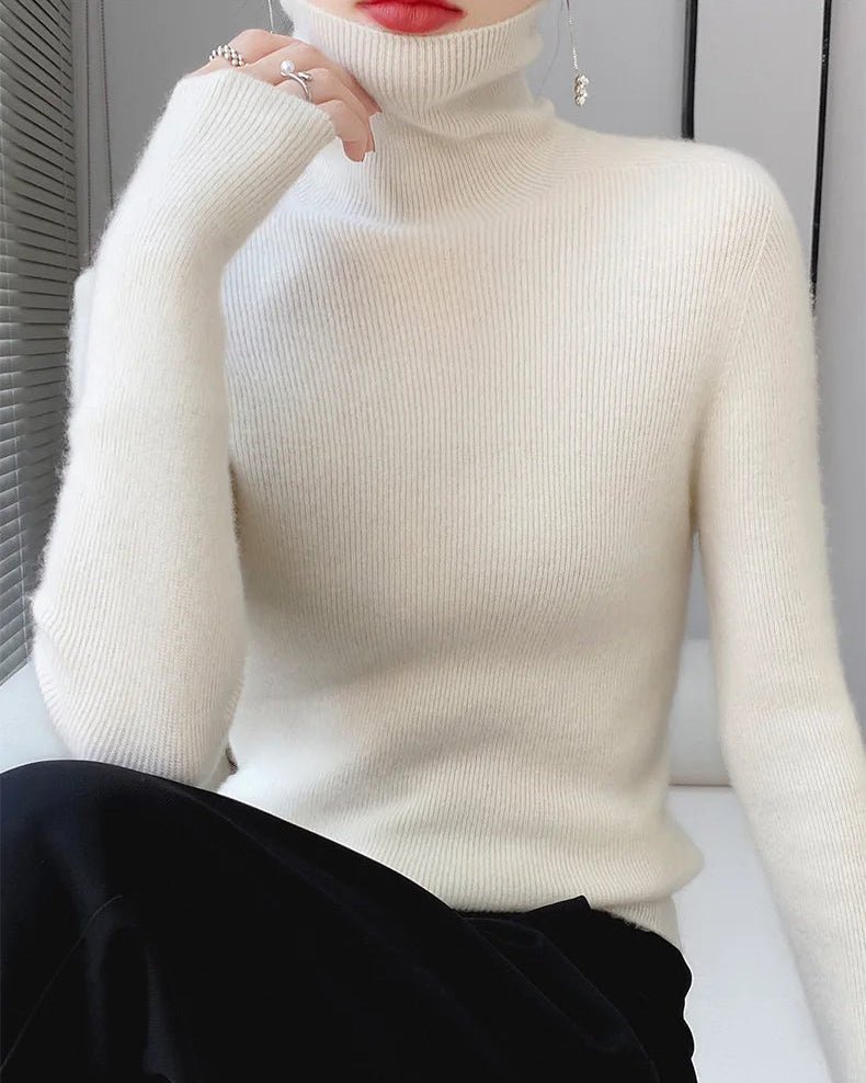 Cashmere Turtleneck Slim-Fit Pullover Sweater