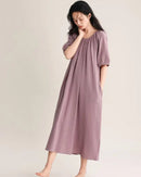 Relaxed Cotton Short Sleeve Sleep Dress