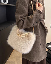 Soft Faux Fur Bucket Tote