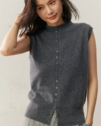 Cashmere Pullover Knitted Sleeveless Sweater Vest