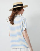 Vintage Stripe Hollow Polo Tee