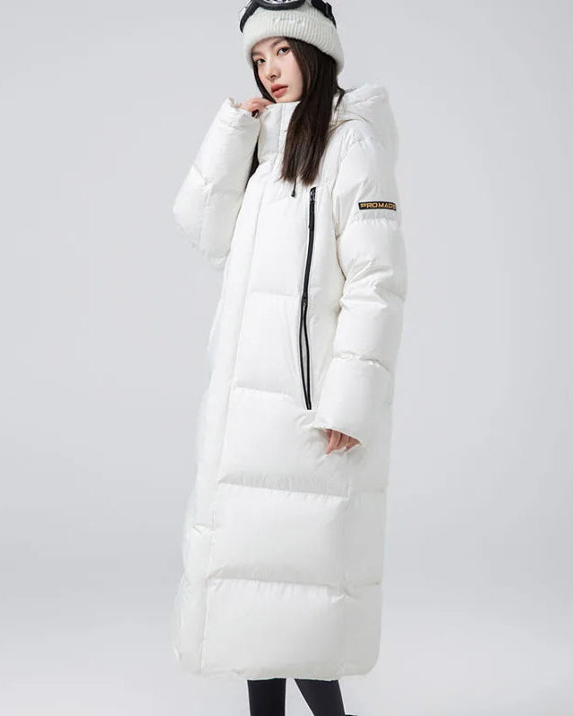 Longline Hooded Duck Down Coat