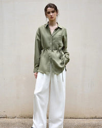 Elegant Lapel Single-Breasted Ol Shirt