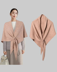 Knitted Wool Blend Shoulder Wrap Shawl