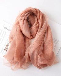 Lightweight Silk Wool Knit Shawl