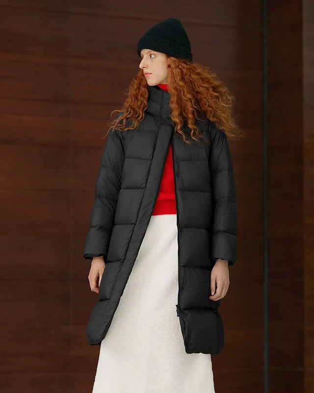 Women's Long Hooded Down Jacket