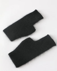 Raccoon Wool Fingerless Thumb Hole Gloves