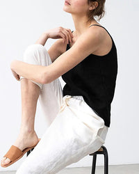 Cotton And Linen V-Neck Camisole