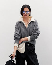 Loose-Fit Mid-Length Knitted Cardigan