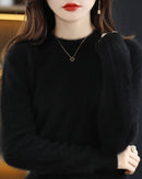 Mink Cashmere Crew Neck Knitted Sweater