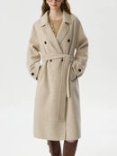 100% Wool Double Sides Tweed Long Coat