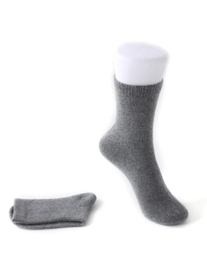 Thick Knit Cashmere Mid-Calf Socks