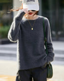 Loose-Fit Crewneck Pullover Sweater