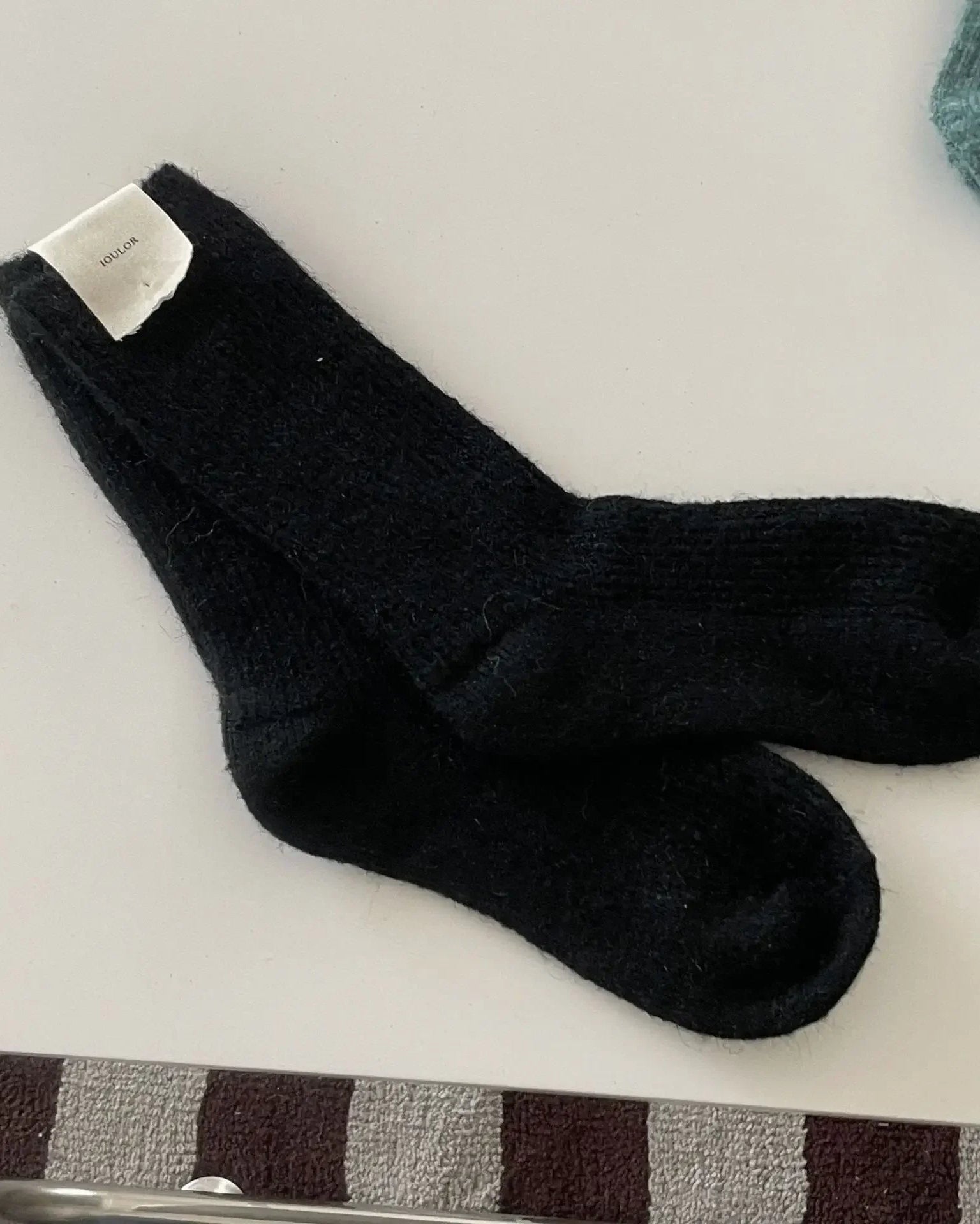 Cashmere Cotton Thermal Crew Socks