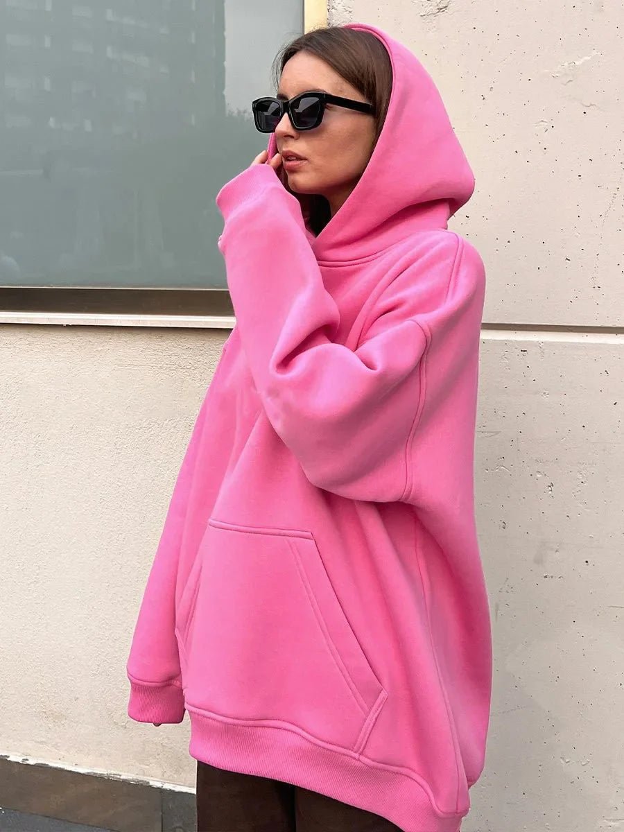 Fleece Oversized Hoodie Sweatshirt