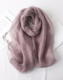 Lightweight Silk Wool Knit Shawl