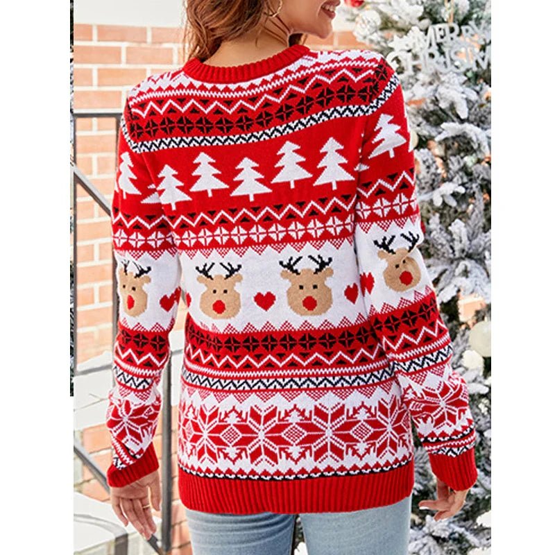 Elk Jacquard Christmas Sweater