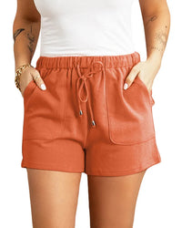 High-Waist Drawstring Casual Shorts