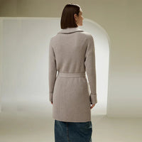 Shawl Collar Belted Merino Wool Cardigan