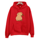Funny Capybara Print Hoodies